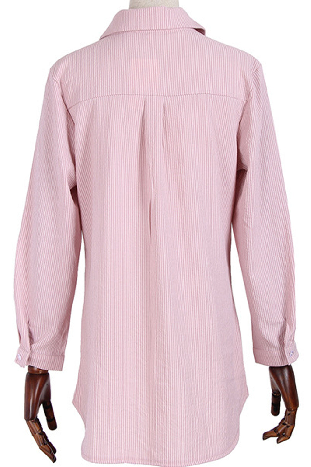Women Simple Styled Solid Colored Long Sleeve Classy Shirt