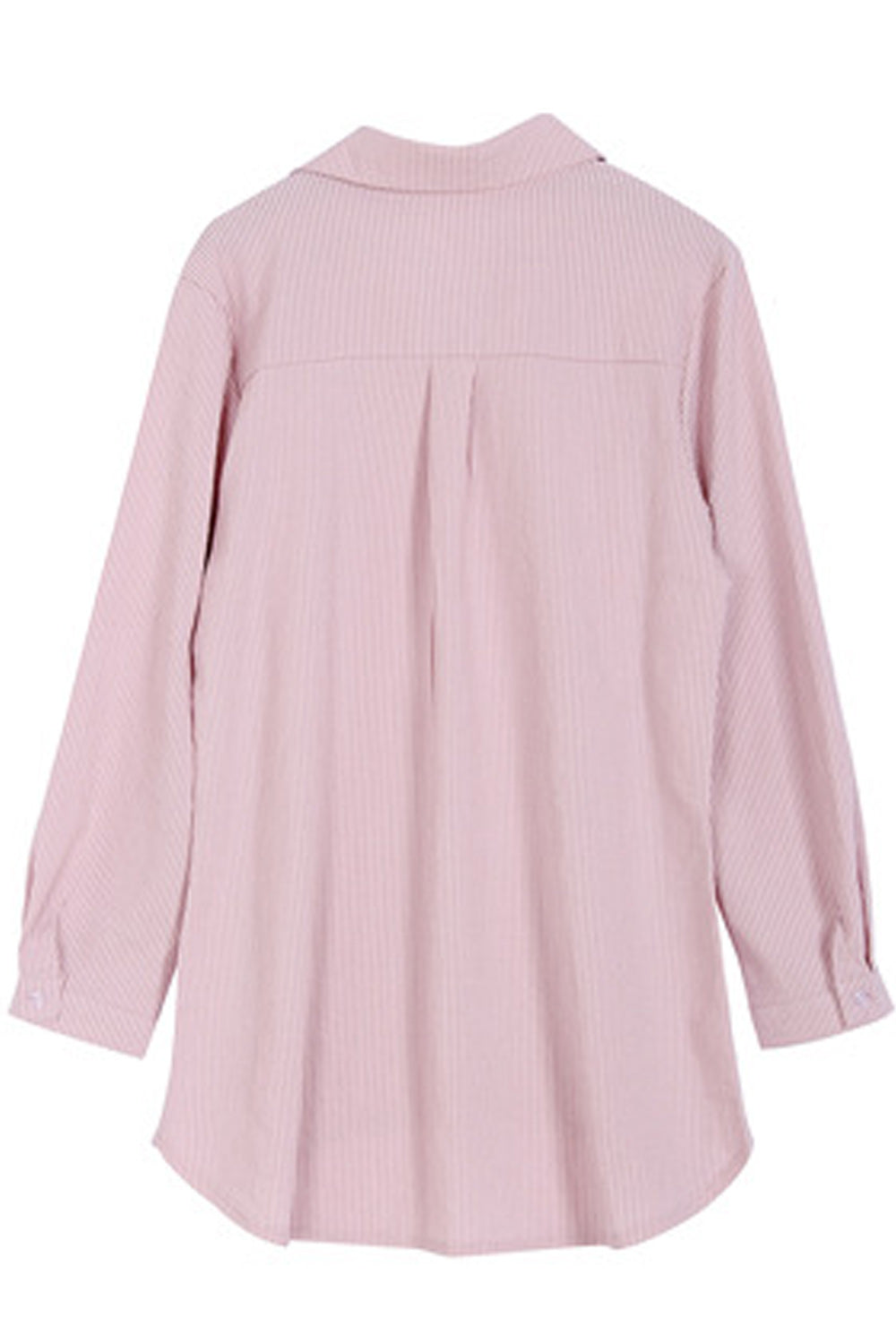 Women Simple Styled Solid Colored Long Sleeve Classy Shirt