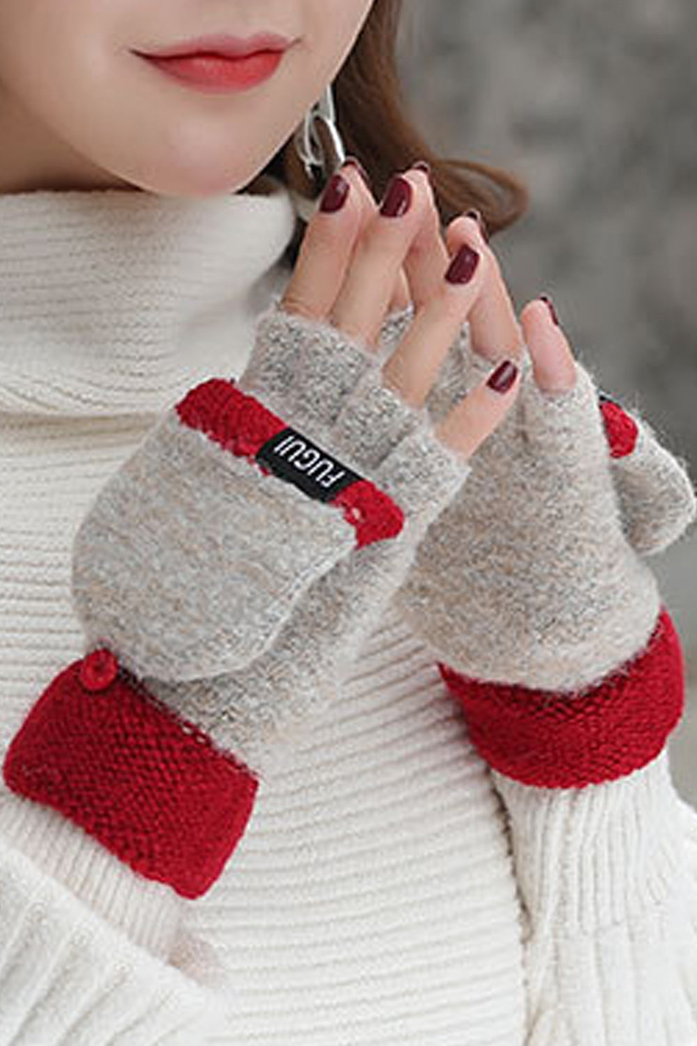 Women Comfortable Coldproof Riding Traveling Knitted Gloves