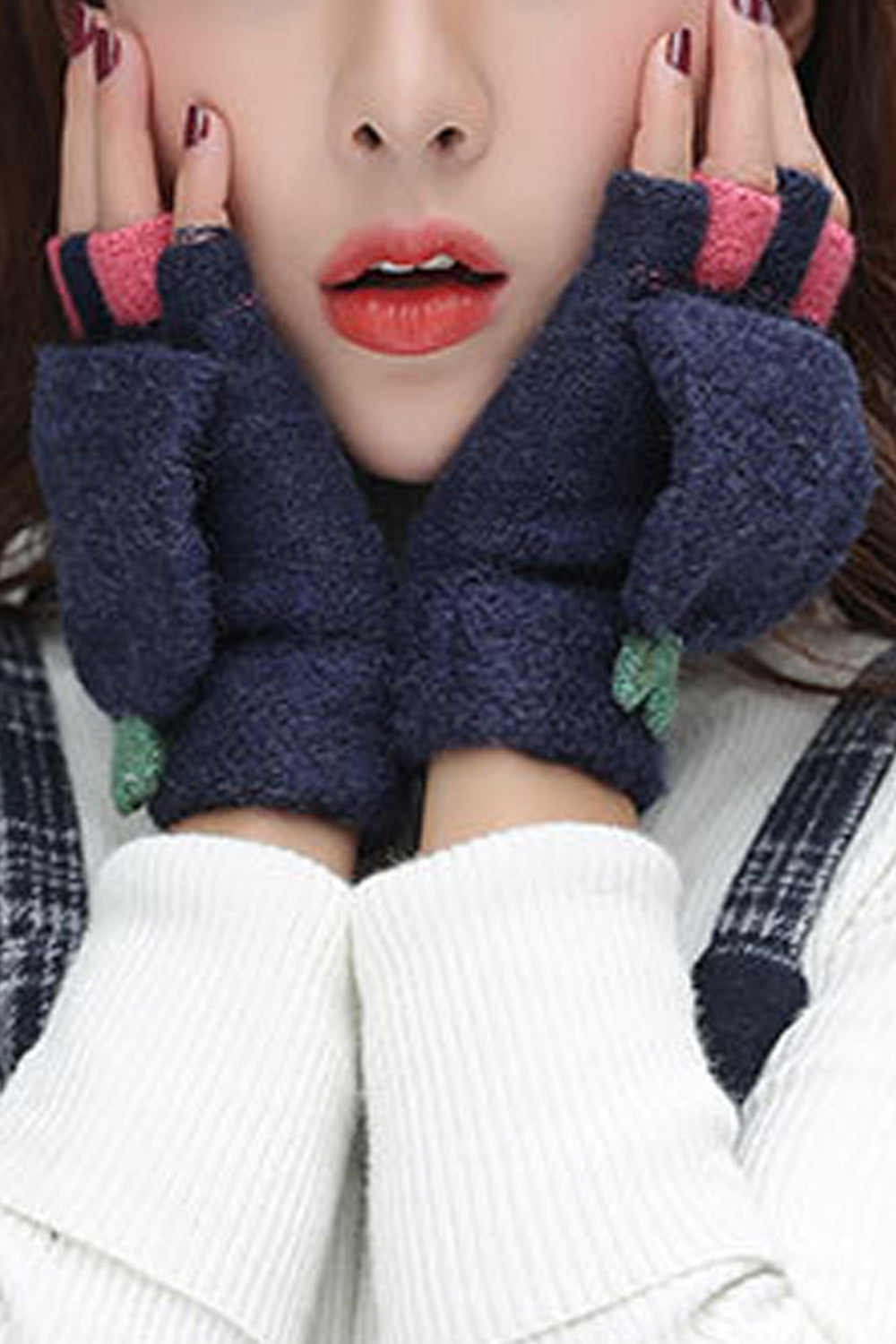 Women Comfortable Coldproof Riding Traveling Knitted Gloves