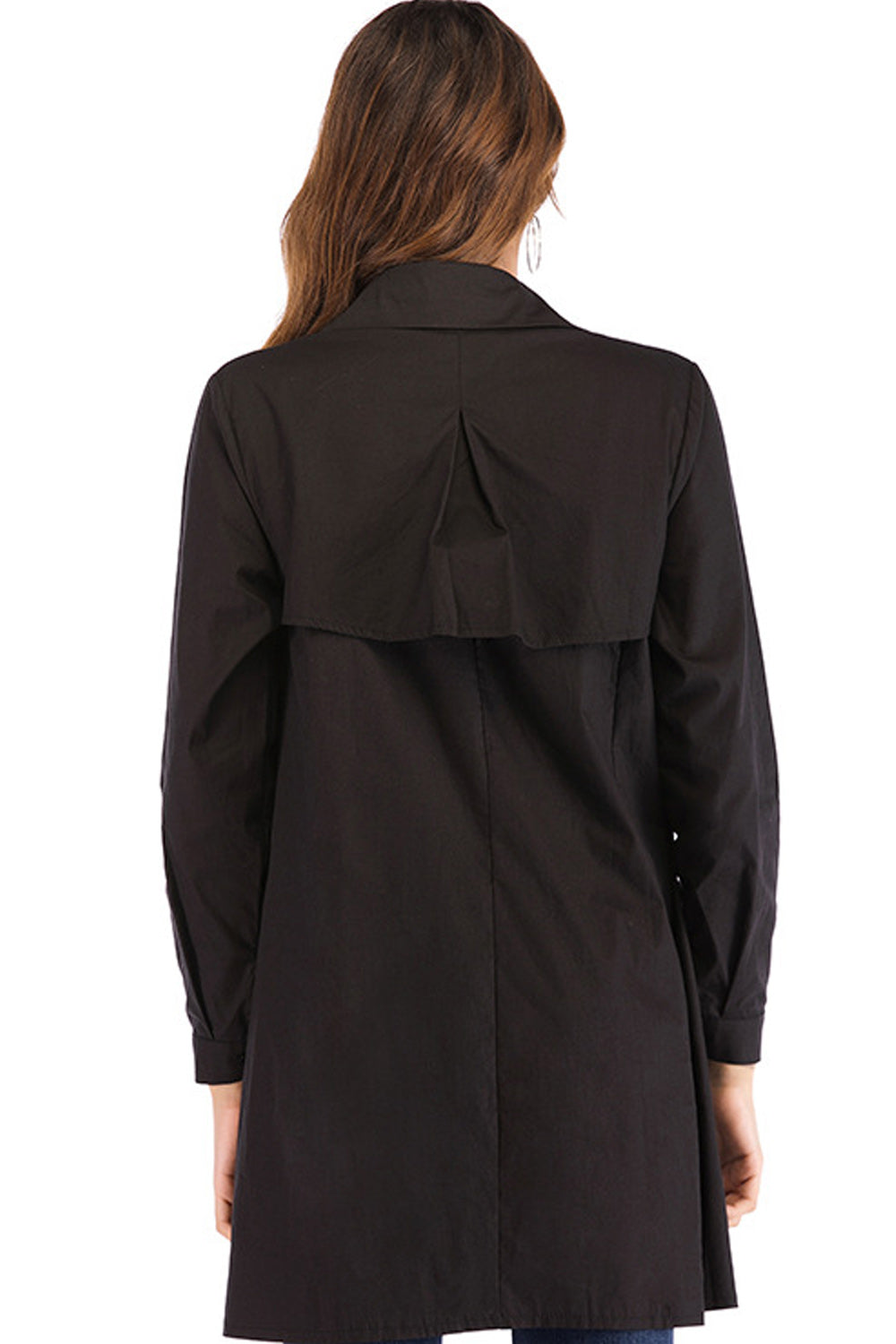 Women Elegant Solid Colored Long Sleeve Collar Neck Breathable Shirt