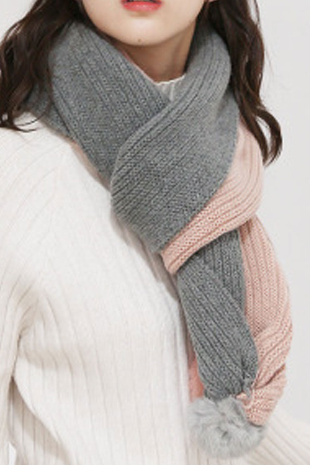 Women Warm Solid Colored Comfortable Winter Muffler