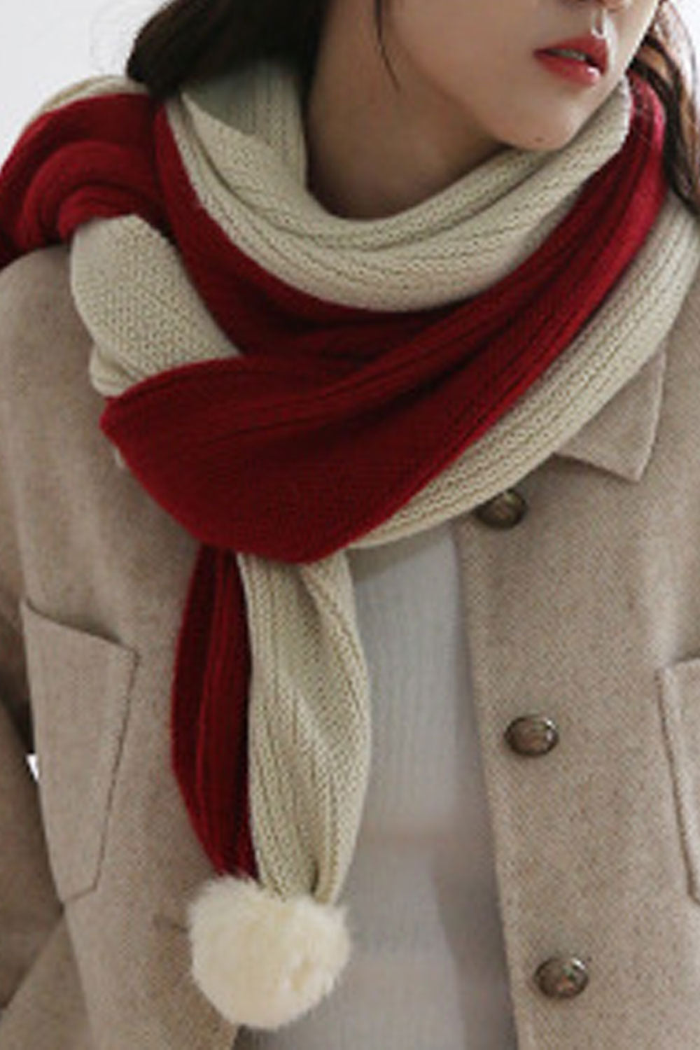 Women Warm Solid Colored Comfortable Winter Muffler
