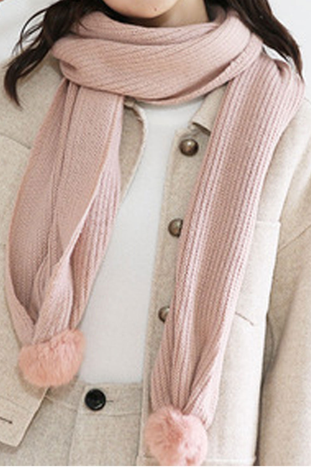 Women Warm Solid Colored Comfortable Winter Muffler