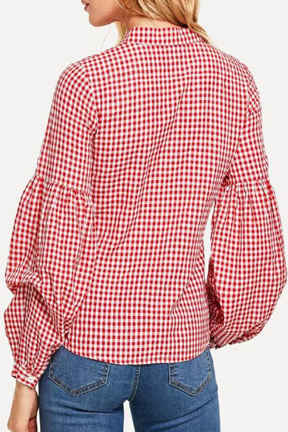 Women Slim Fit Loose Long Sleeve Button Closure Elegant Shirt