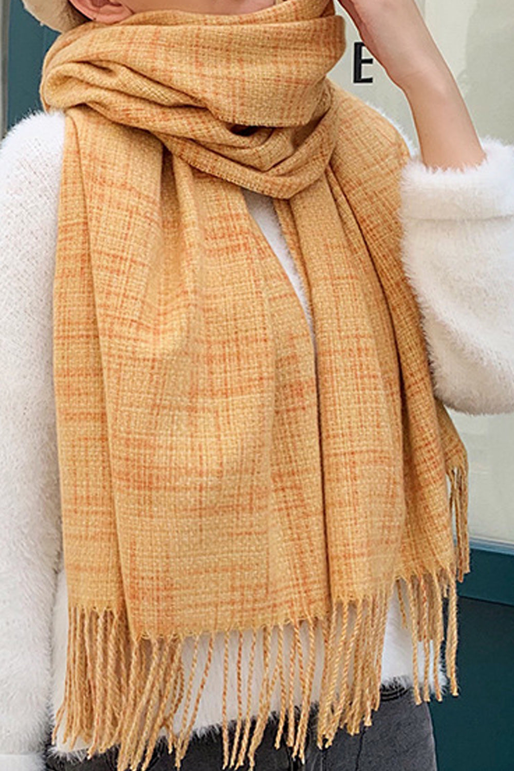 Women Lovely Tassel Decoration Warm Long Length Muffler