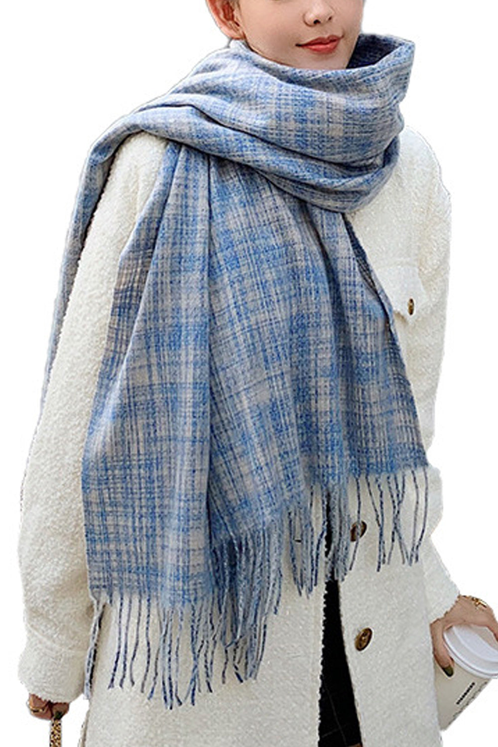 Women Lovely Tassel Decoration Warm Long Length Muffler