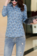 Women Long Sleeve Polka Dotted Beautiful Shirt