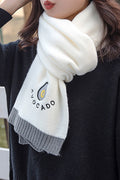 Women Soft Embroidered Pattern Warm Comfortable Muffler