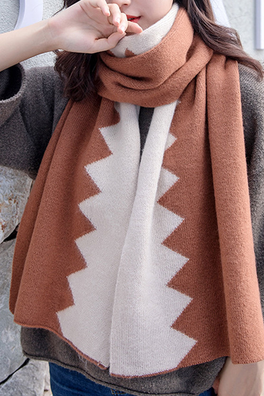 Women Long Length Winter Warm Thick Muffler