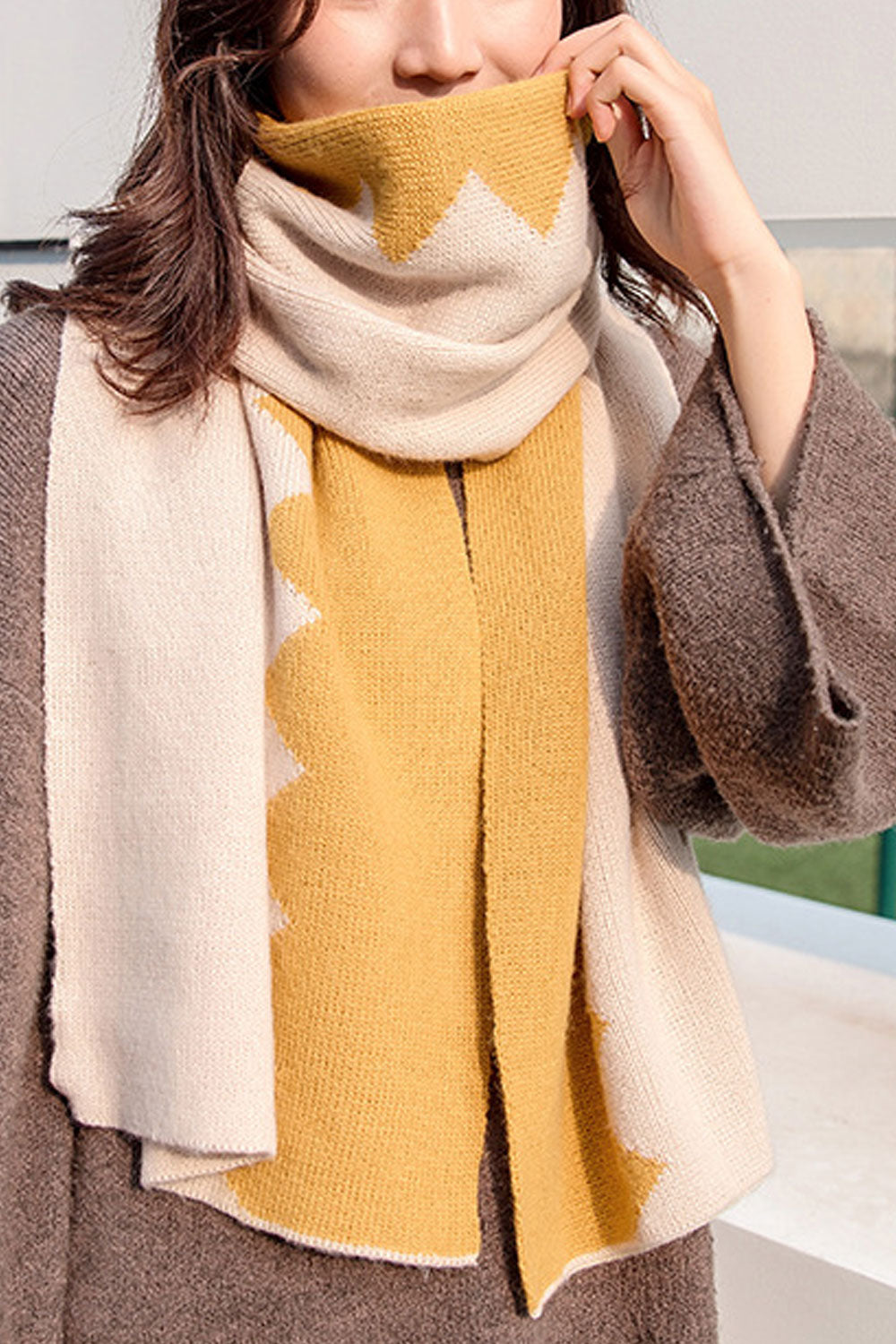 Women Long Length Winter Warm Thick Muffler