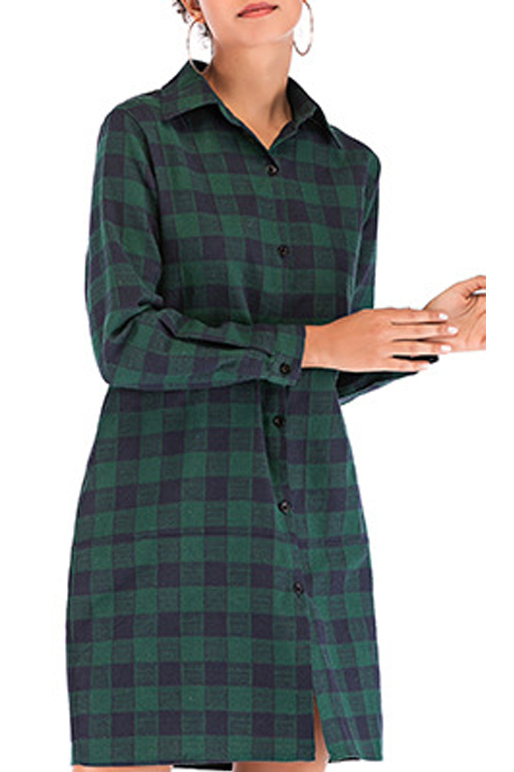 Women Convenient Collar Neck Decent Styled Long Sleeve Soft Shirt