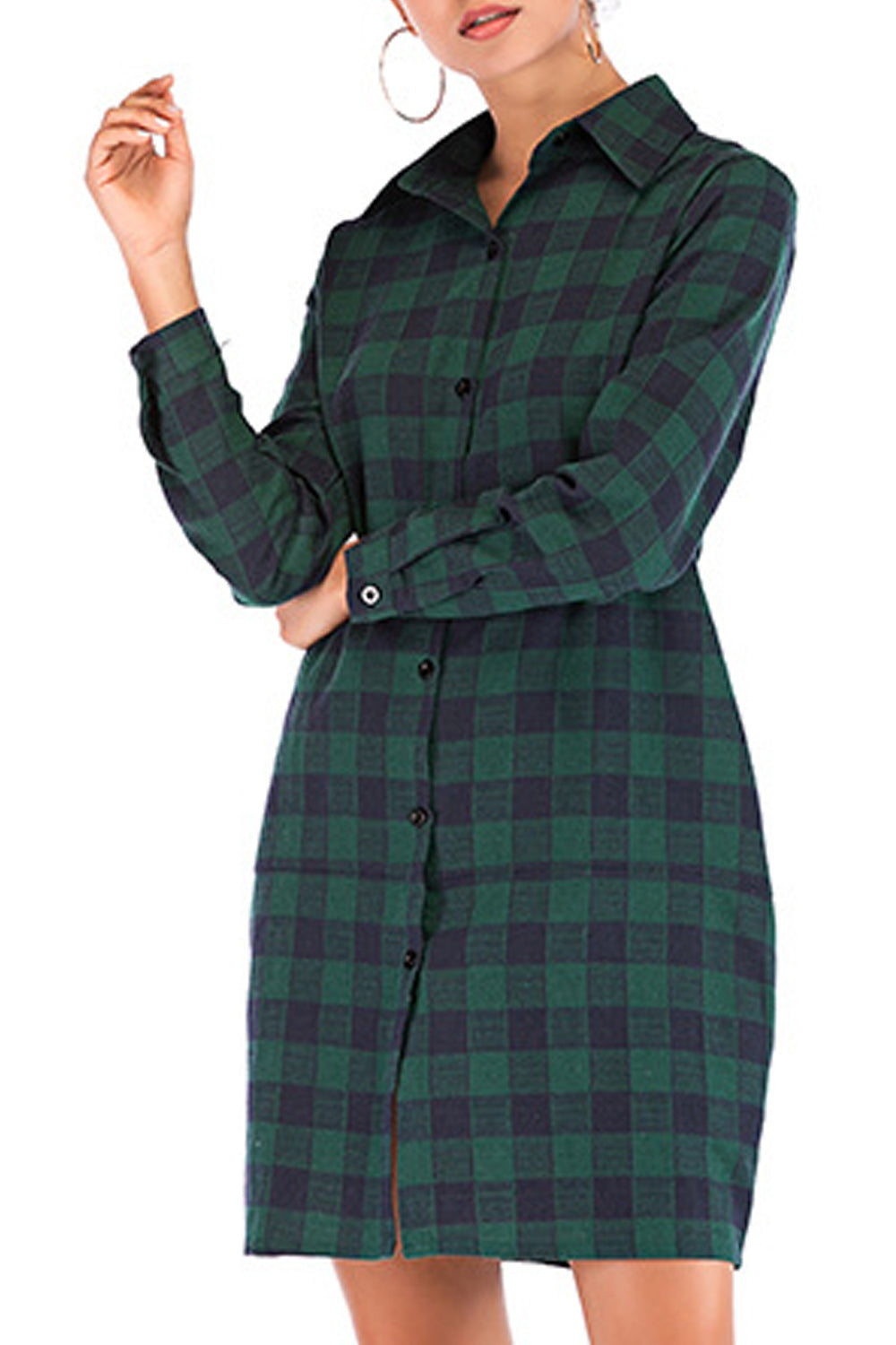 Women Convenient Collar Neck Decent Styled Long Sleeve Soft Shirt
