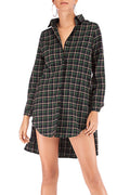 Women Stand Up Collar Long Sleeve Elegant Mid Length Shirt