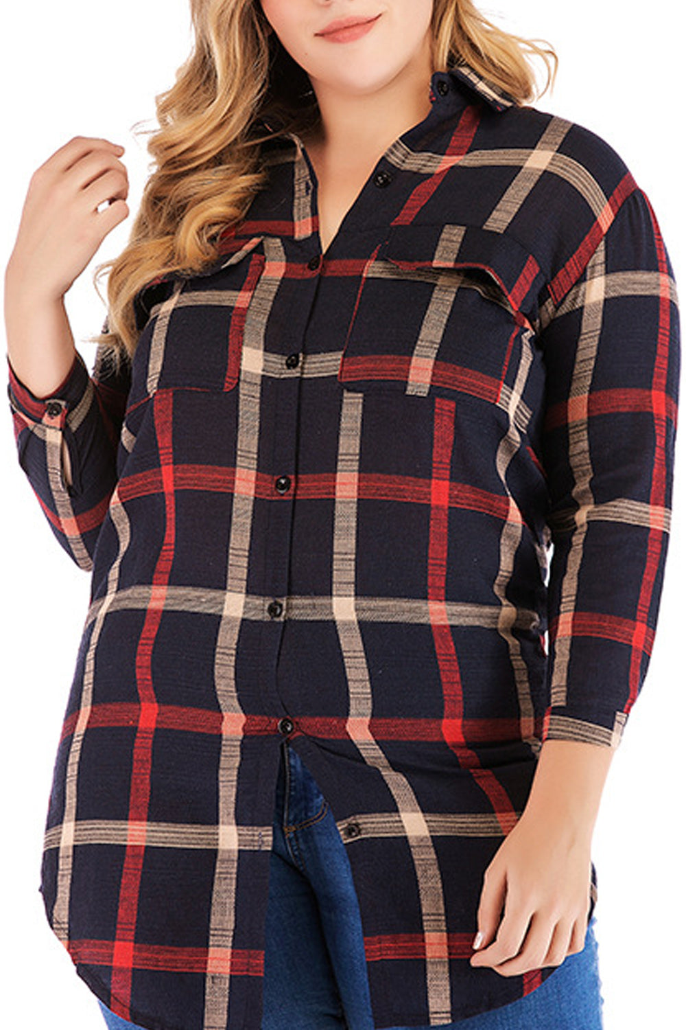 Women Breathable Soft Loose Style Long Sleeve Button Closure ShirtThis loose style shirt is crafted for women to look pretty. So