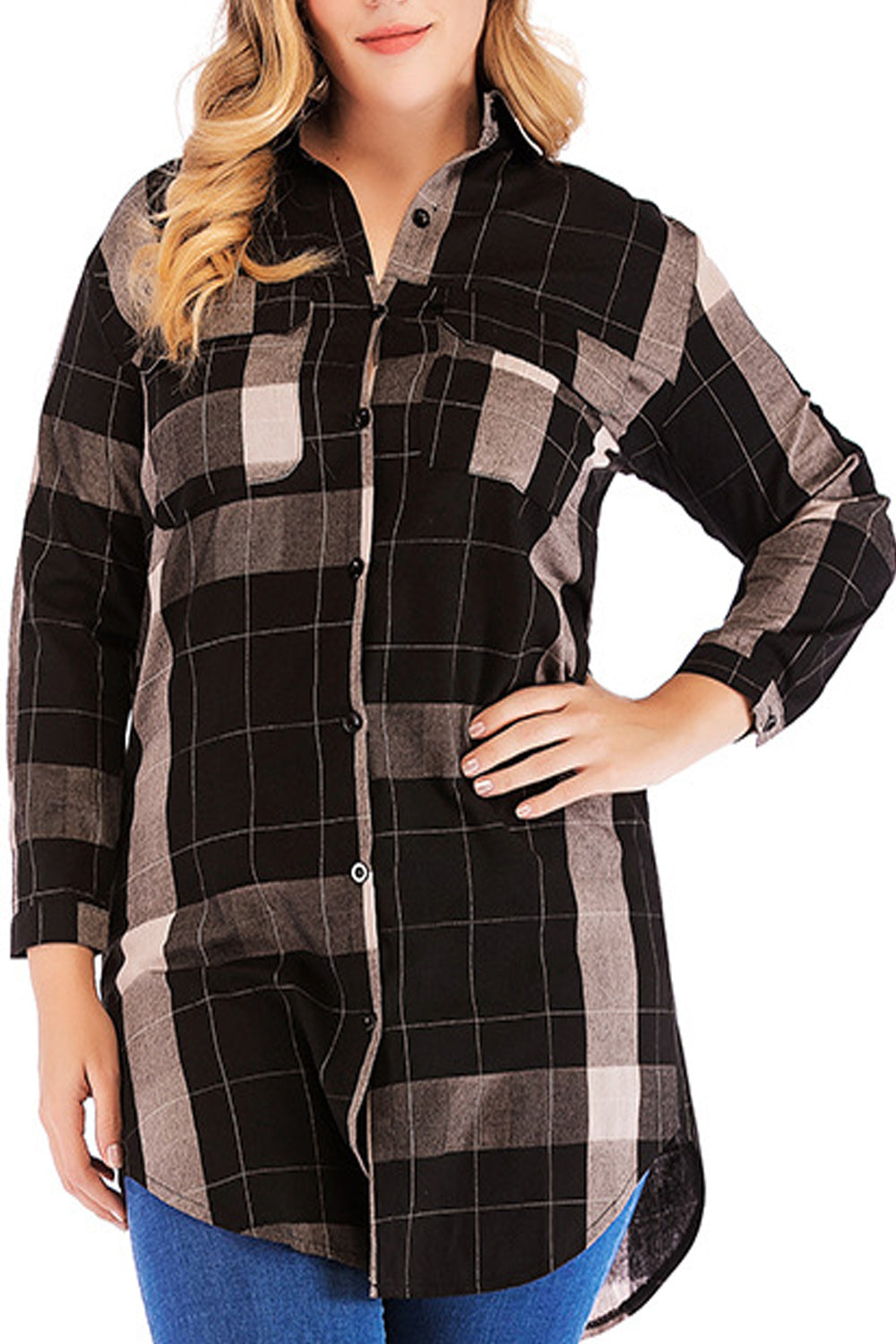Women Breathable Soft Loose Style Long Sleeve Button Closure ShirtThis loose style shirt is crafted for women to look pretty. So