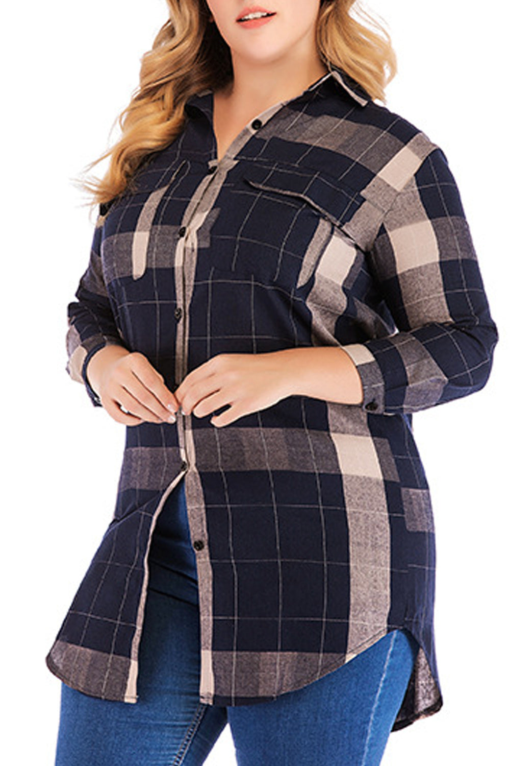 Women Breathable Soft Loose Style Long Sleeve Button Closure ShirtThis loose style shirt is crafted for women to look pretty. So