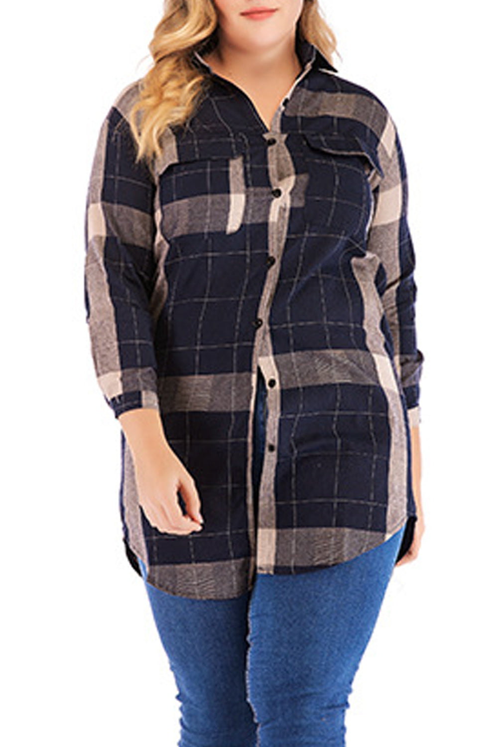 Women Breathable Soft Loose Style Long Sleeve Button Closure ShirtThis loose style shirt is crafted for women to look pretty. So