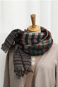Women Plaid Pattern Comfortable Cozy Muffler