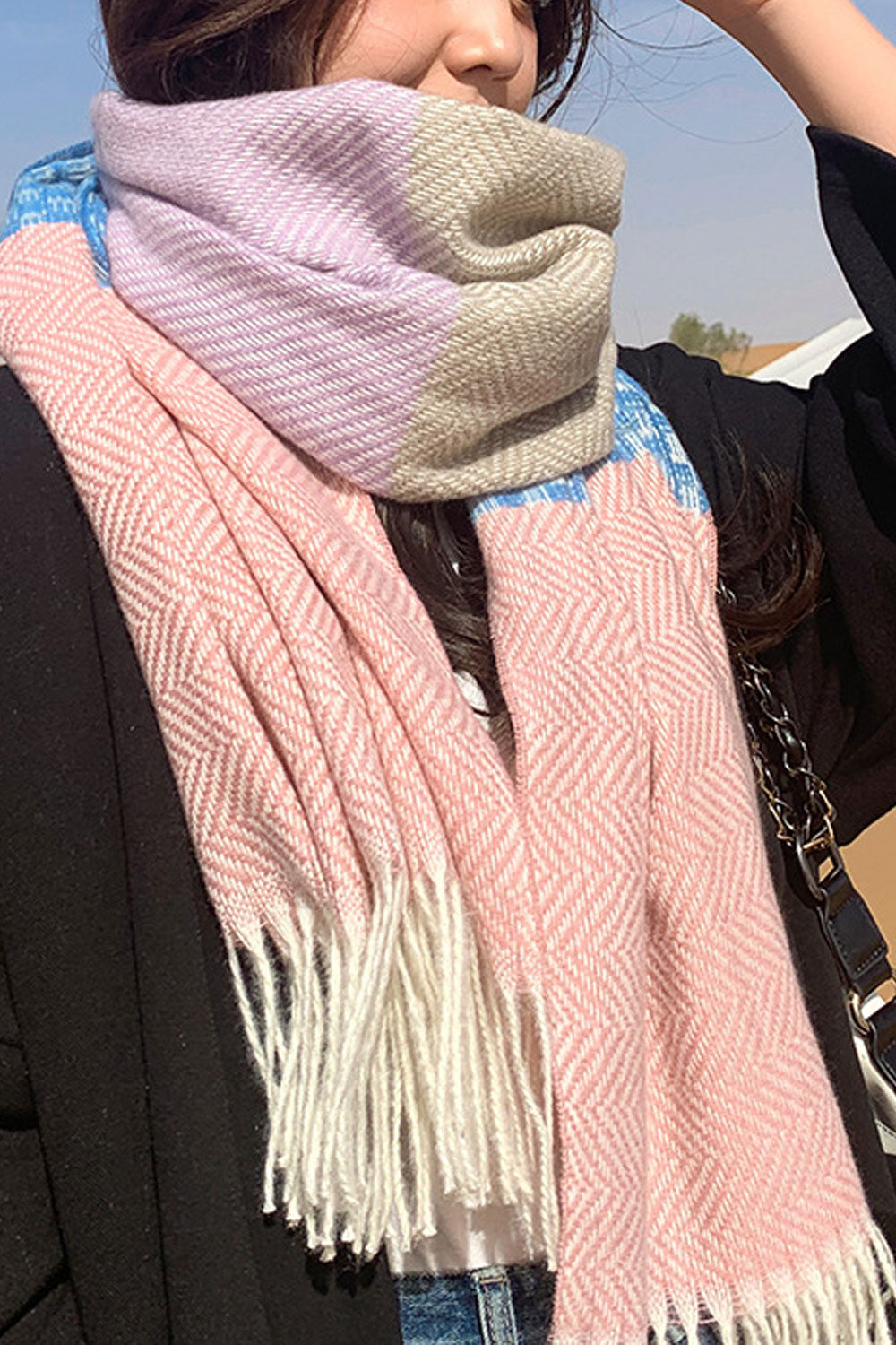 Women Long Tassel Hem Classy Warm Winter & Autumn Muffler