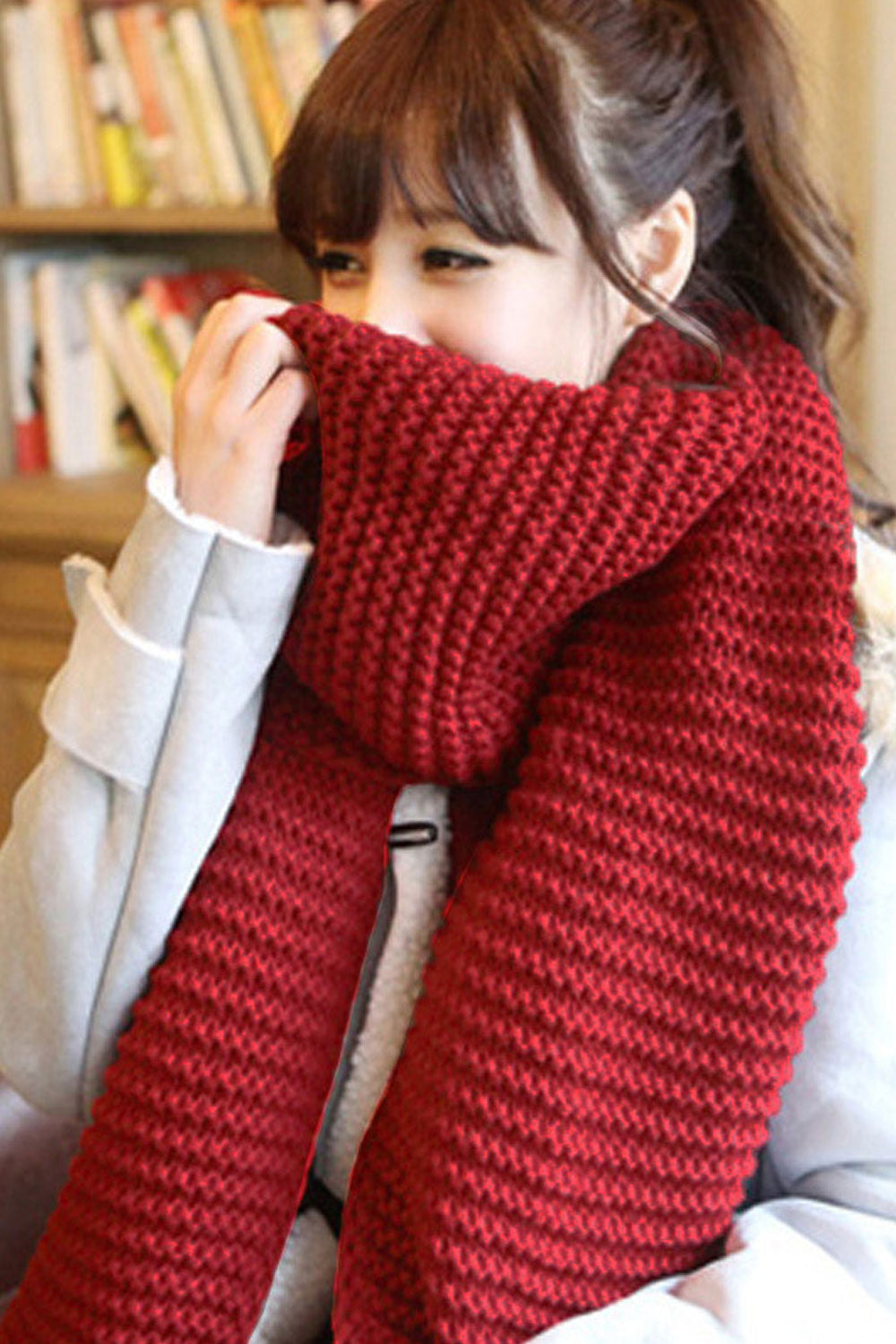 Women Thick Solid Colored Magnificent Cozy Winter Muffler
