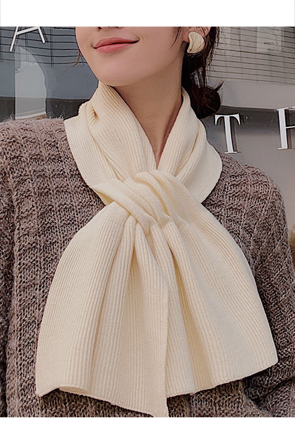 Women Comfortable Warm Elegant Solid Colored Beautiful Muffler