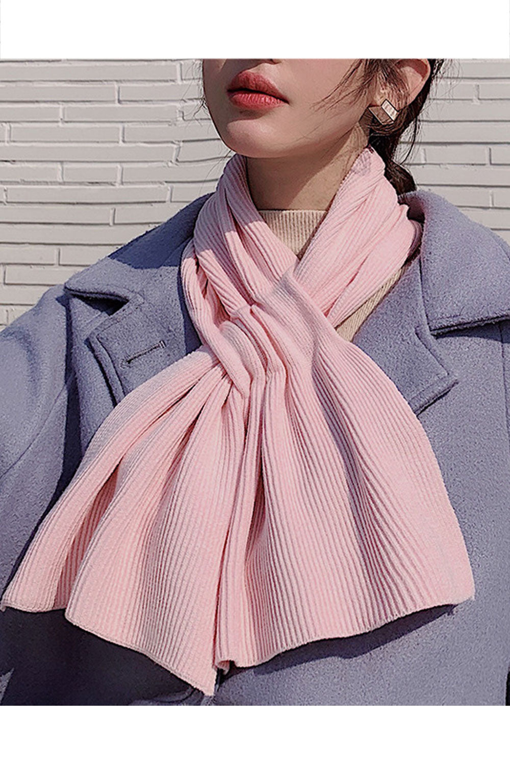 Women Comfortable Warm Elegant Solid Colored Beautiful Muffler