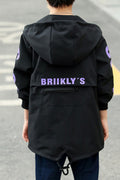 Kids Boys Elasticated Cuff Long Sleeve Warm Hood Neck Stylish Jacket