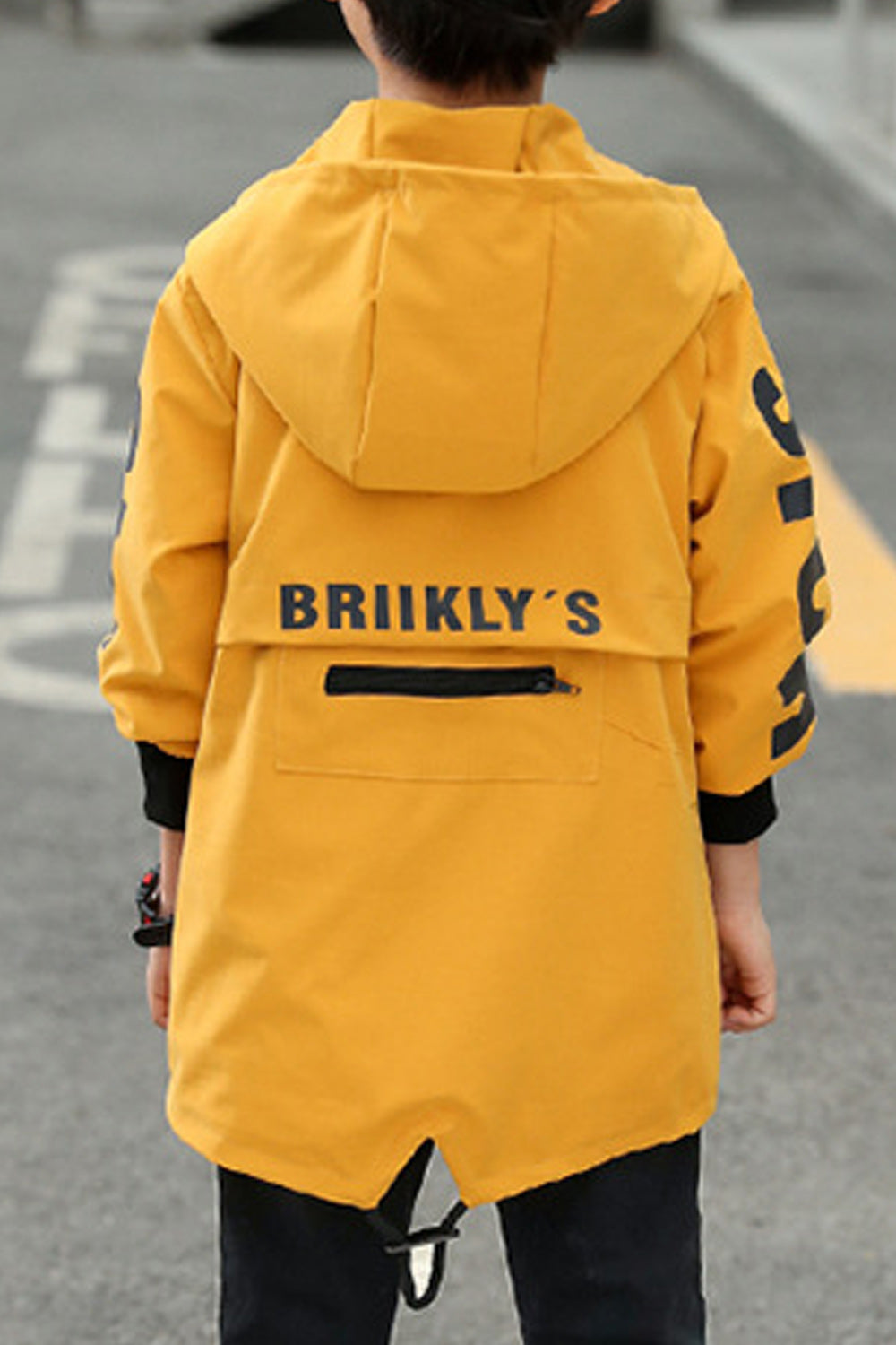 Kids Boys Elasticated Cuff Long Sleeve Warm Hood Neck Stylish Jacket