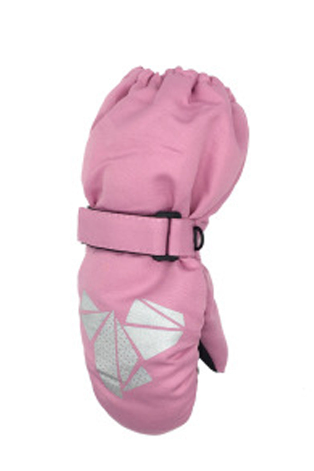 Kids Boys Belted Wrist Solid Colored Thick Comfortable Ski Gloves