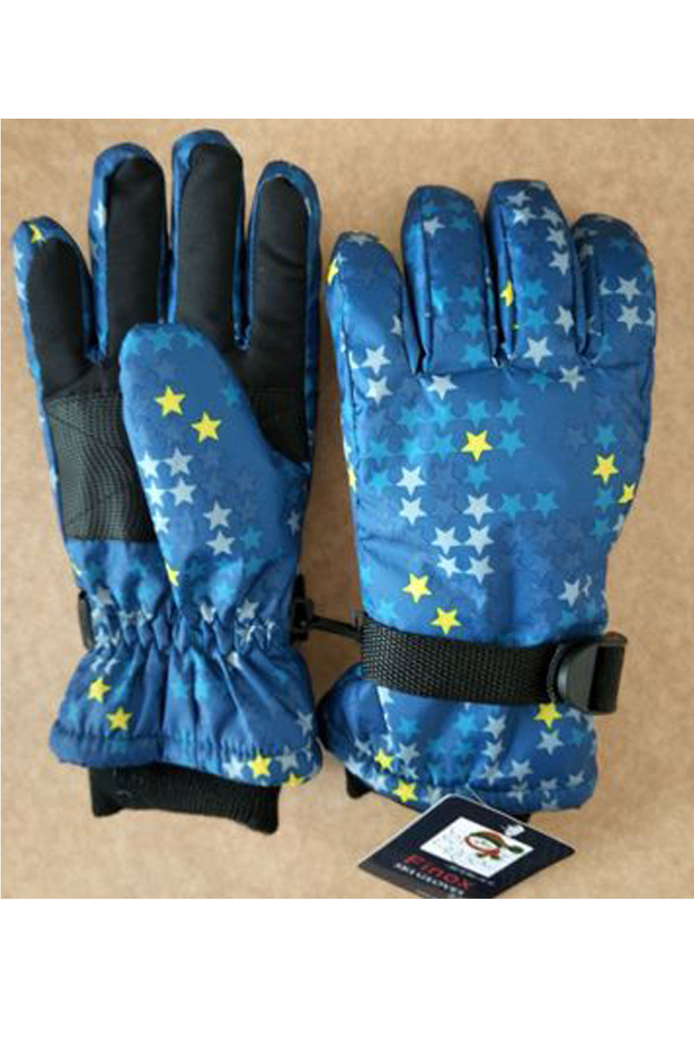 Kids Boys Printed Style Warm Comfy Fashionable Ski Gloves