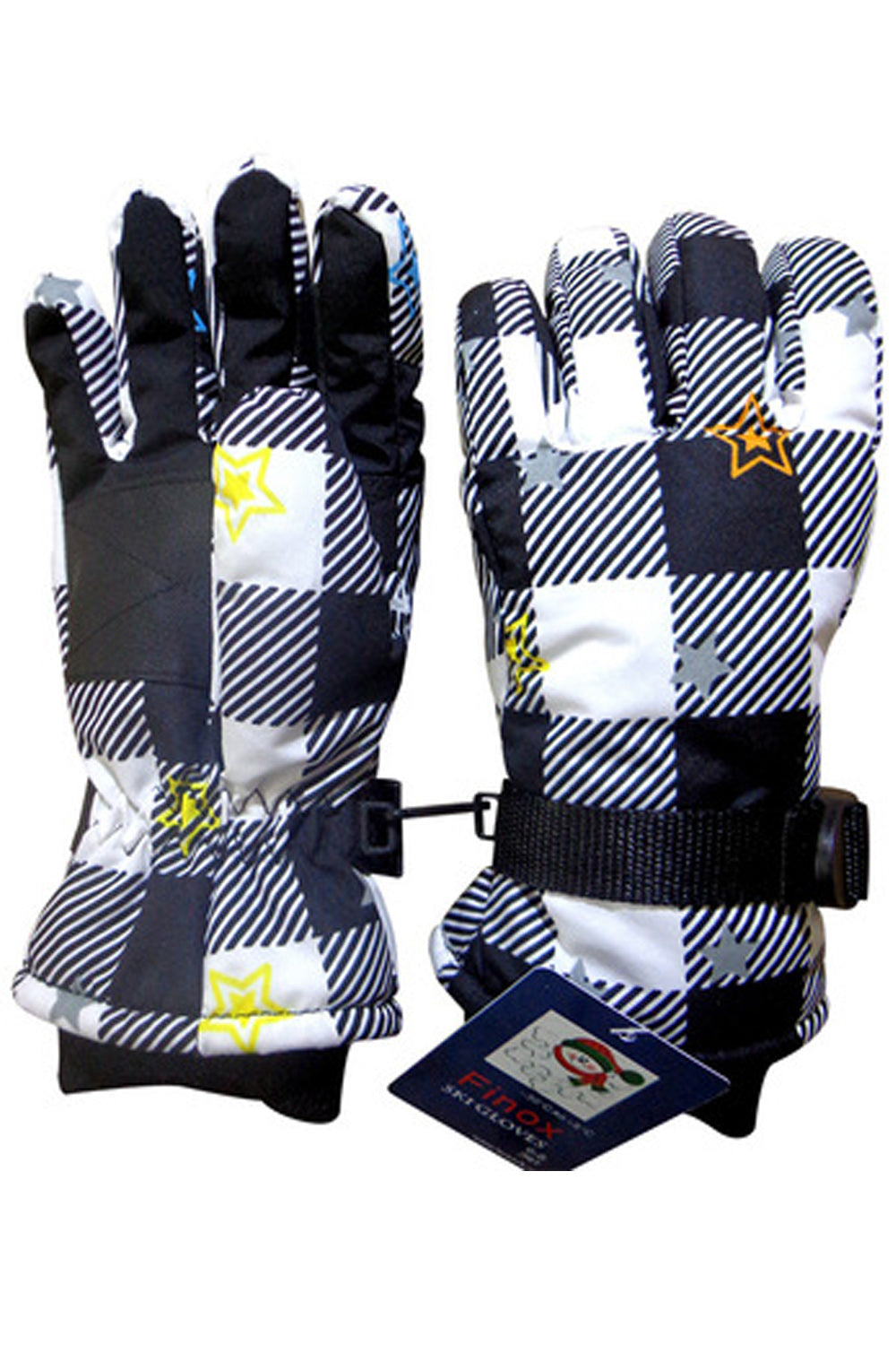 Kids Boys Casual Winter Season Printed Style Ski Gloves