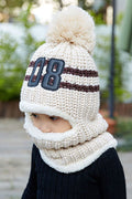 Kids Girls Comfortable Ear Protection Solid Pattern Thick Winter Hat