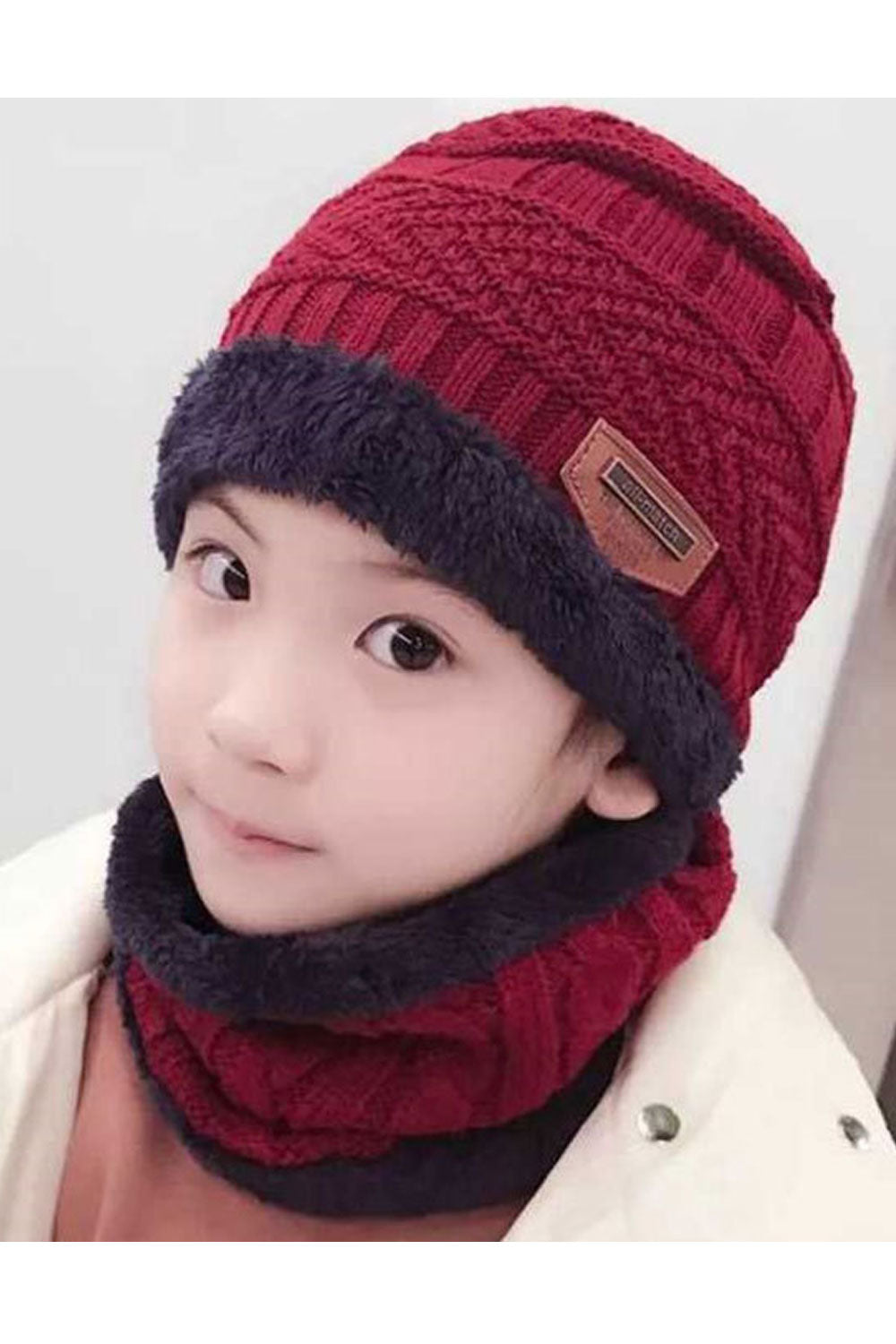 Kids Girls Cozy Solid Pattern Comfortable Stylish Winter Hat