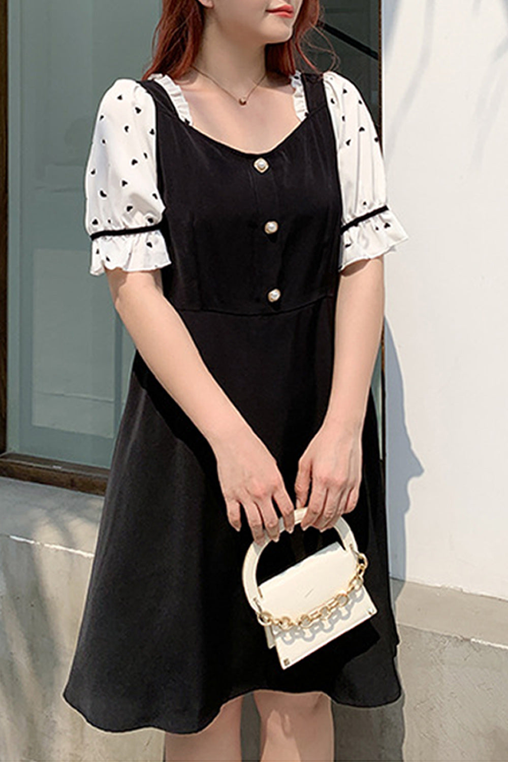 Women Plus Short Sleeve Mid Length Breathable Soft Dress