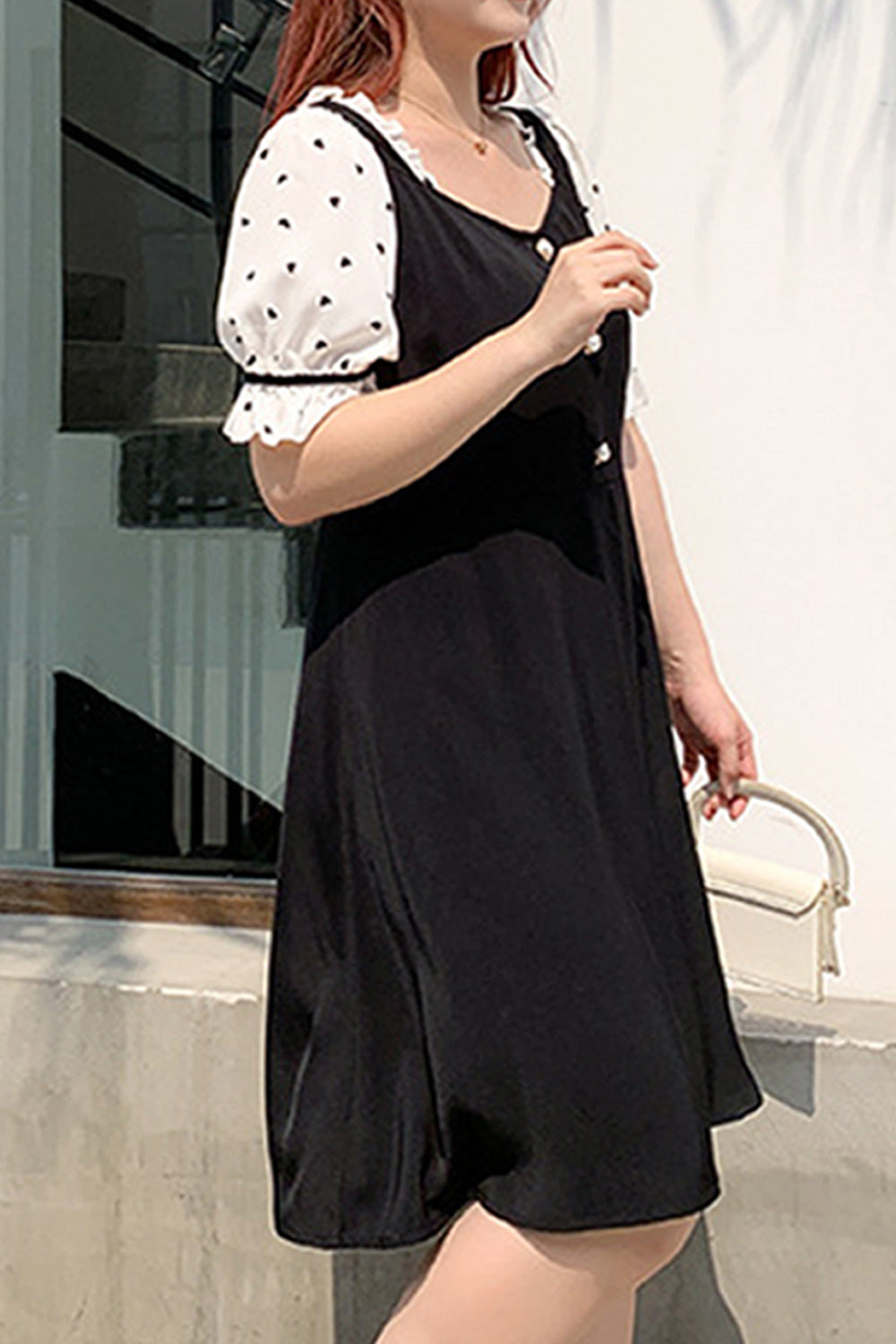 Women Plus Short Sleeve Mid Length Breathable Soft Dress