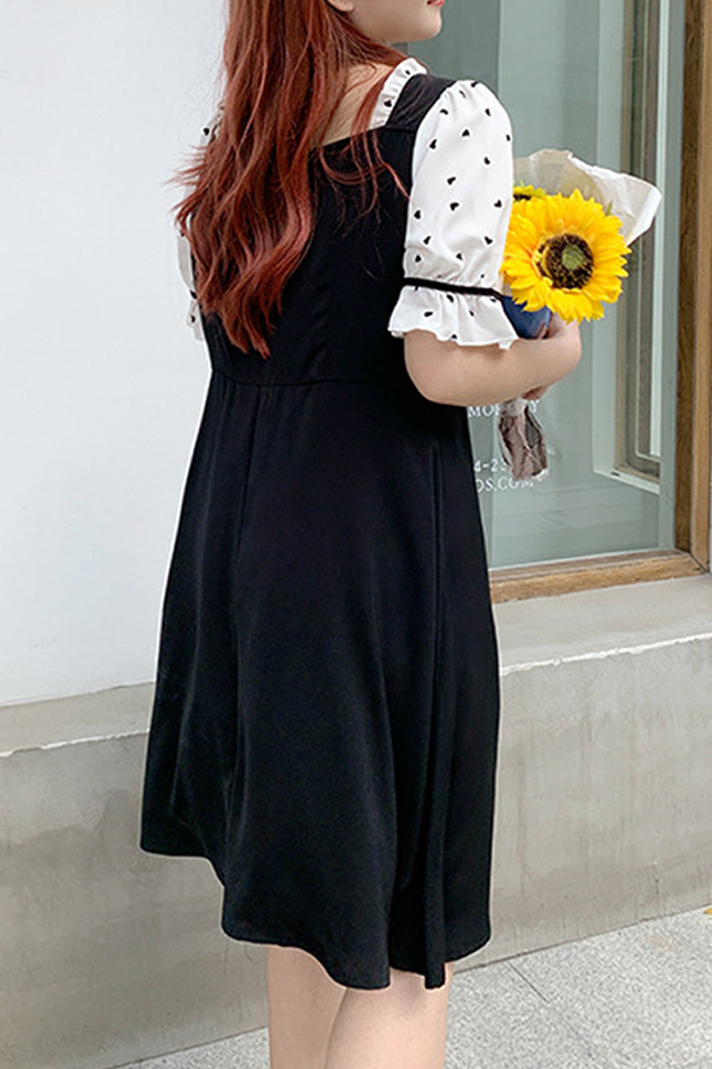 Women Plus Short Sleeve Mid Length Breathable Soft Dress
