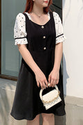 Women Plus Short Sleeve Mid Length Breathable Soft Dress