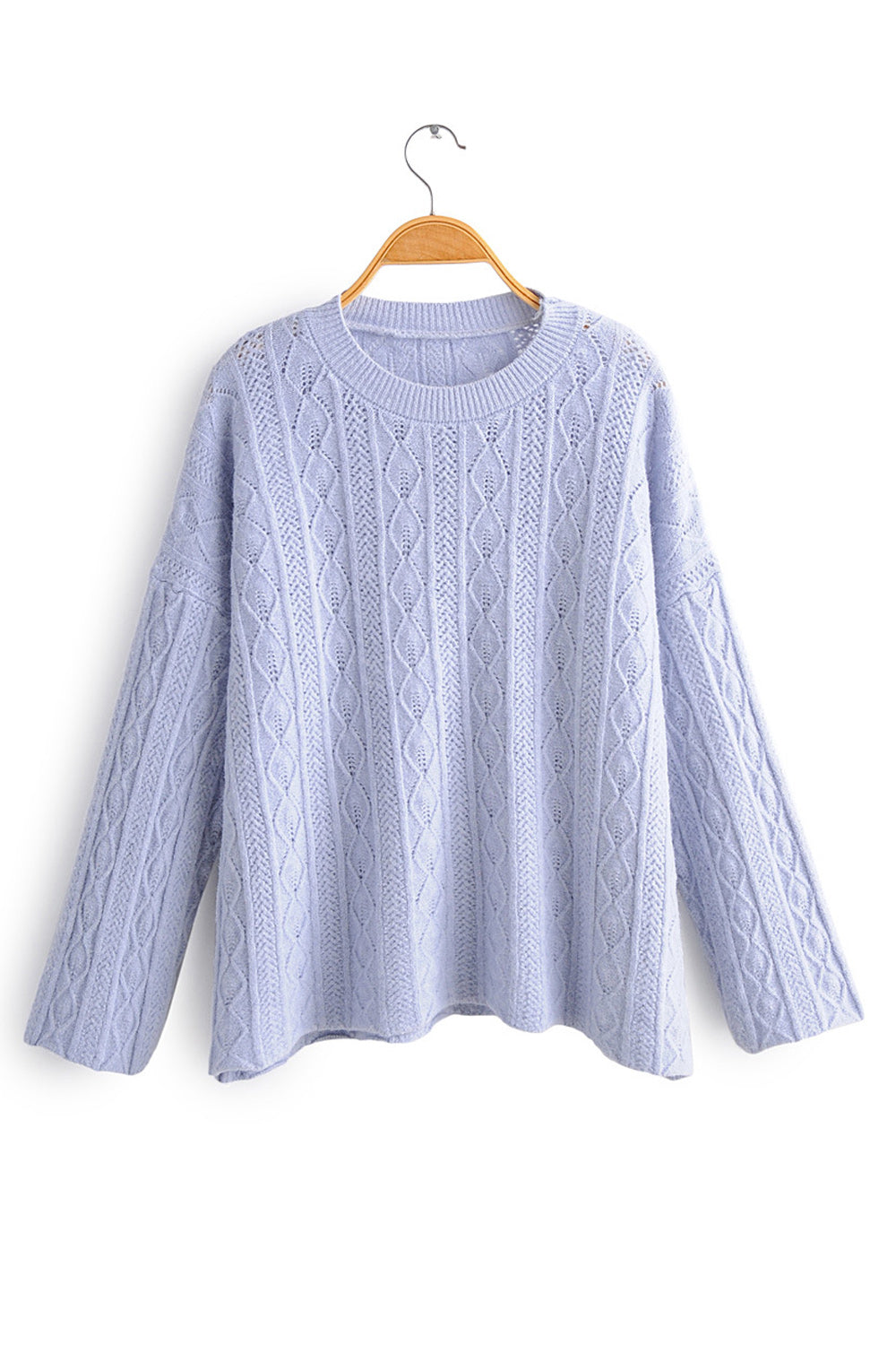 Women Simple Styled Solid Pattern Knitted Warm Sweatshirt