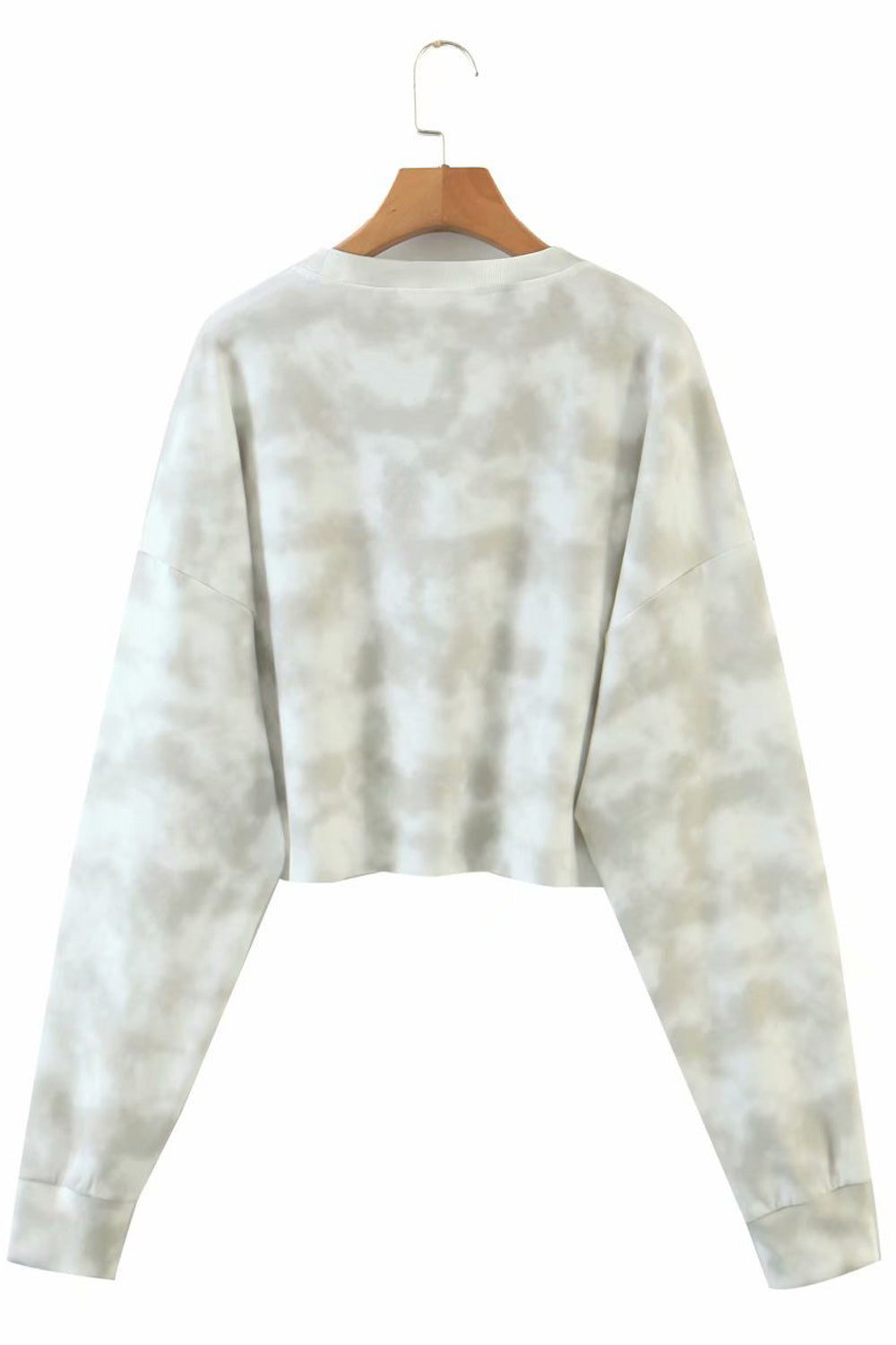 Women Beautiful Letter Printed Tie Dye Pattern Long Sleeve Easy Sweatshirt