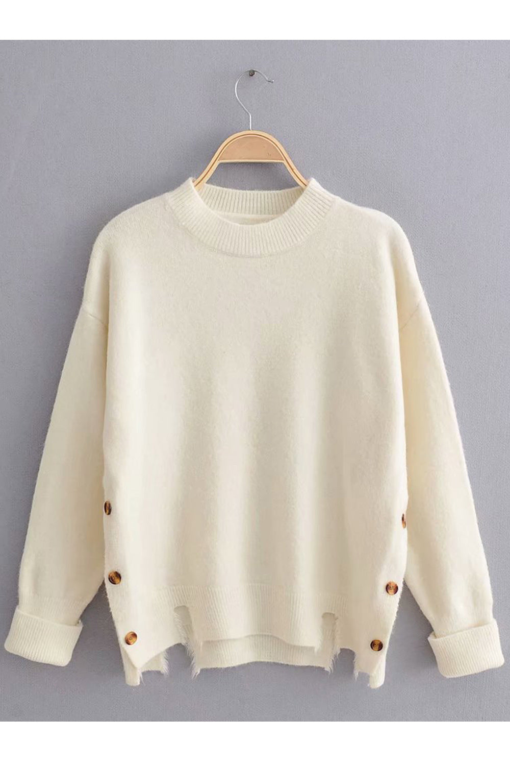 Women Long Sleeve Comfortable Round Neck Cozy Sweatshirt