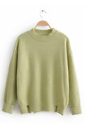 Women Long Sleeve Comfortable Round Neck Cozy Sweatshirt