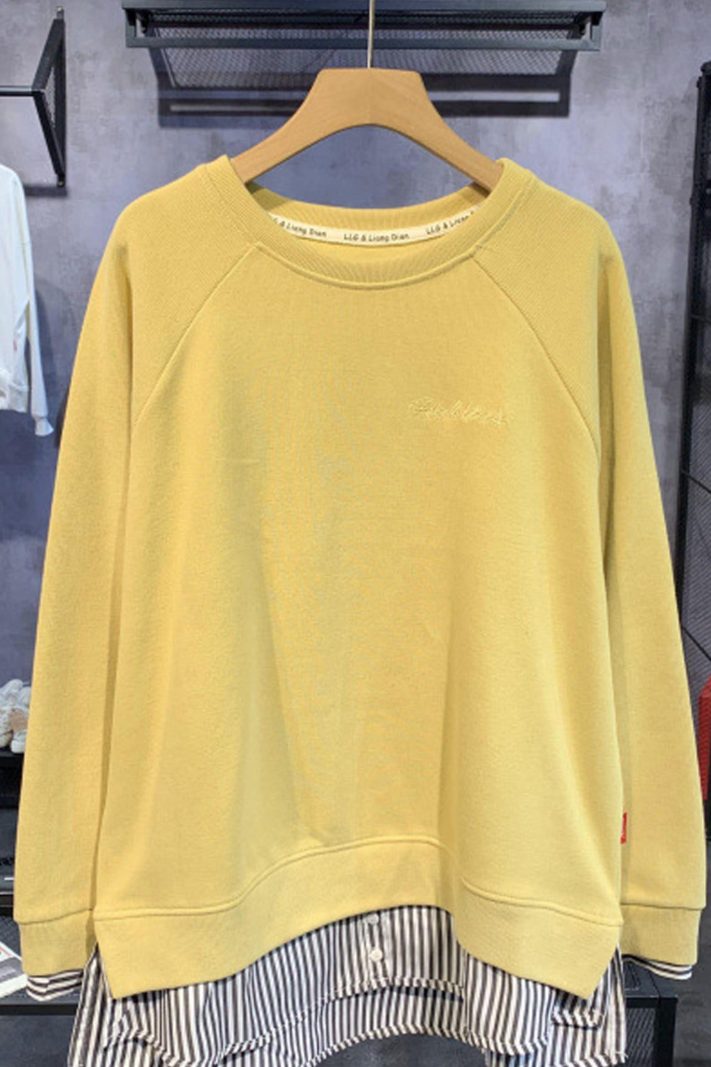 Women Simple Styled Solid Pattern Round Neck Comfortable Sweatshirt