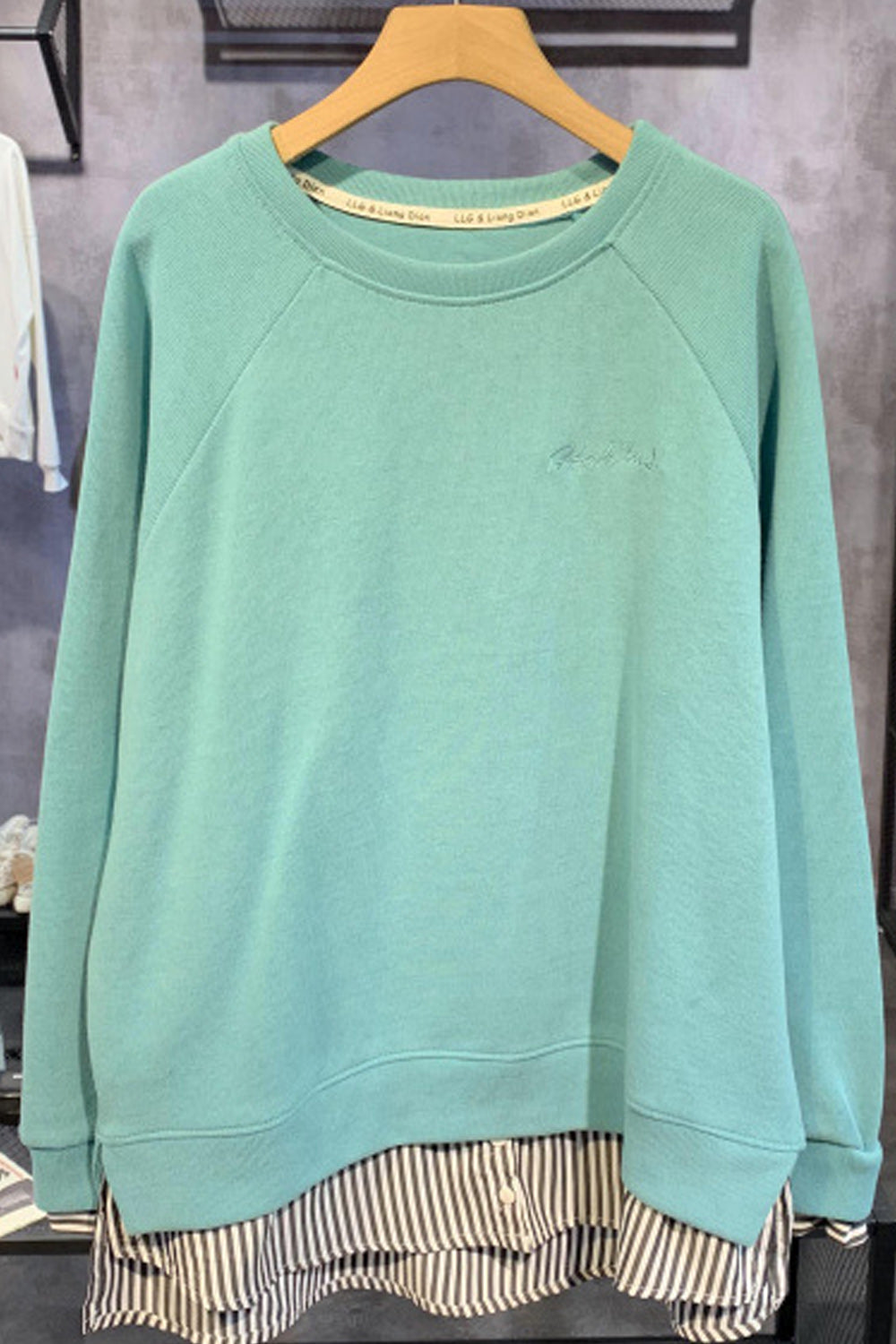 Women Simple Styled Solid Pattern Round Neck Comfortable Sweatshirt