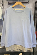 Women Simple Styled Solid Pattern Round Neck Comfortable Sweatshirt