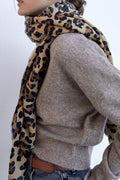 Women Leopard Pattern Convenient Warm Stylish Muffler