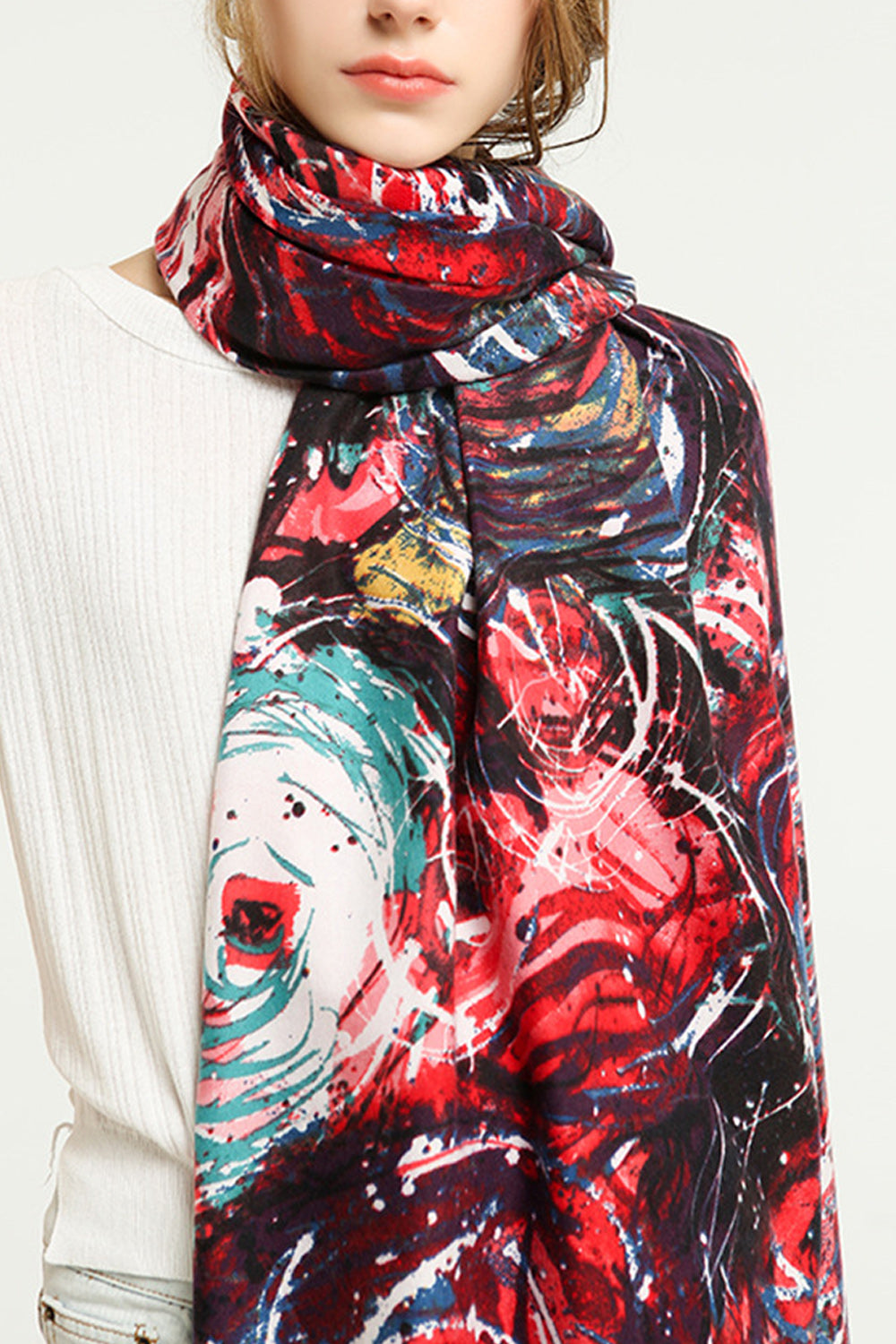 Women Magnificent Styled Printed Pattern Warm Muffler