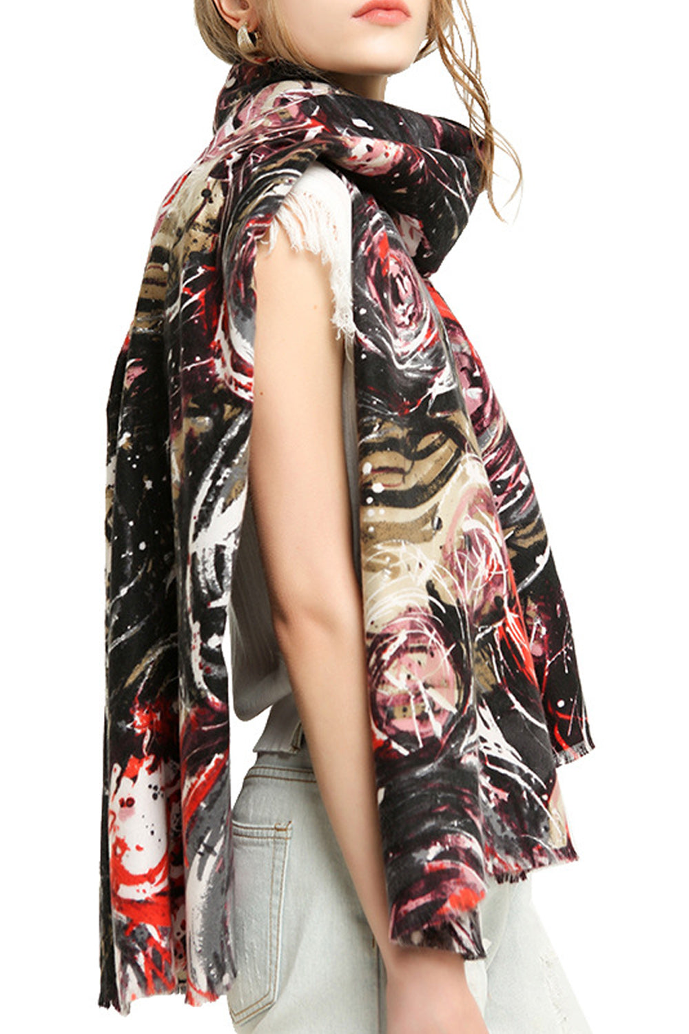Women Magnificent Styled Printed Pattern Warm Muffler