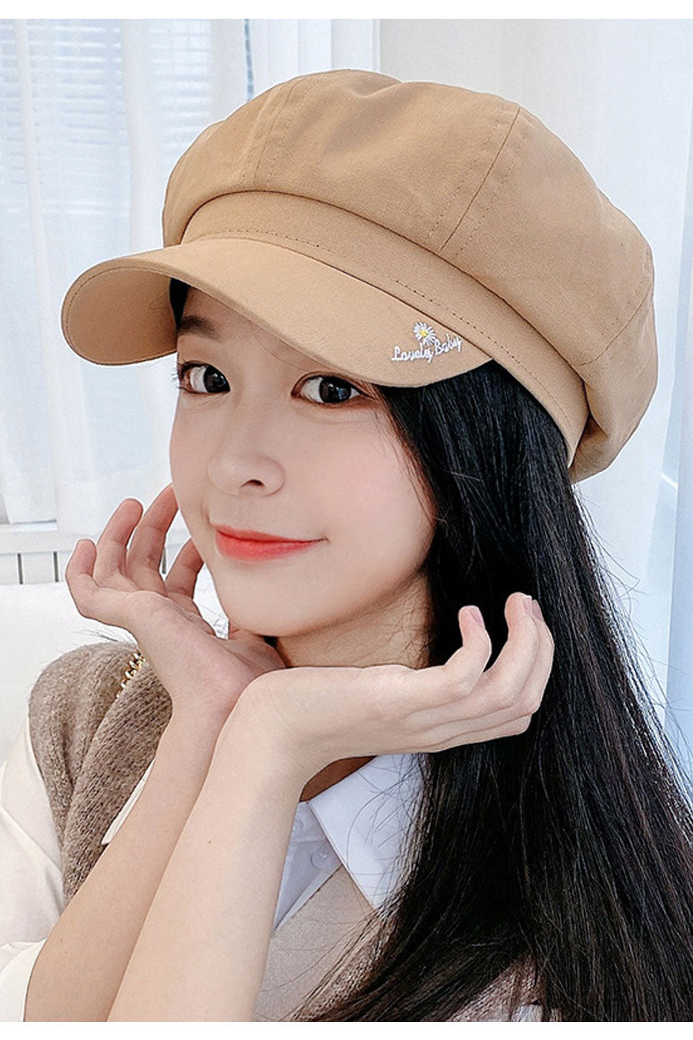 Women Cozy Solid Pattern Lovely Beret Hat