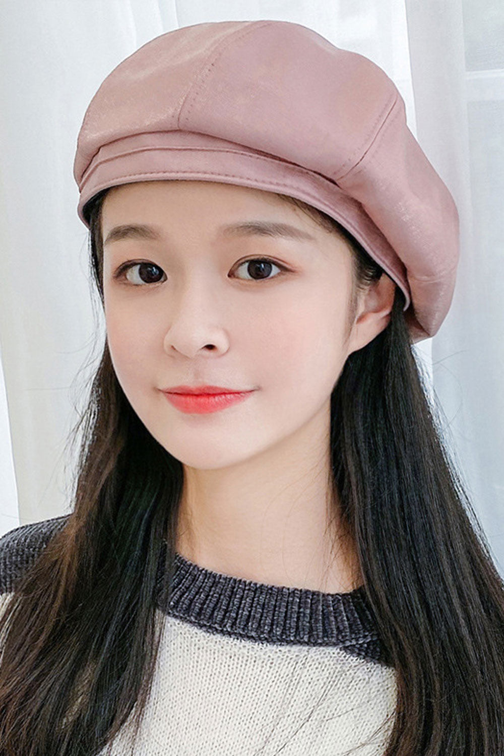 Women Simple Styled Solid Pattern Beautiful Autumn Season Beret Hat